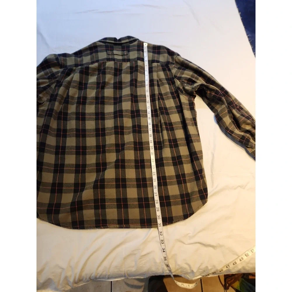 Deluth‎ Trading Co MagnaReady Flannel Shirt Mens XL Olive Plaid Magnetic Closure